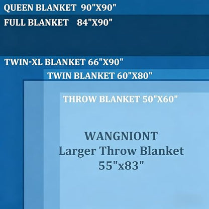 Soft Pure Wool Throw Blanket, Lightweight Warmth, 55"x83" - color: Colorful Field, size: Standard (1.5 lbs)