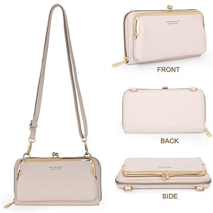 Montana West Crossbody Cell Phone Purse for Women RFID Blocking Cellphone Wallet - color: Wallet Khaki