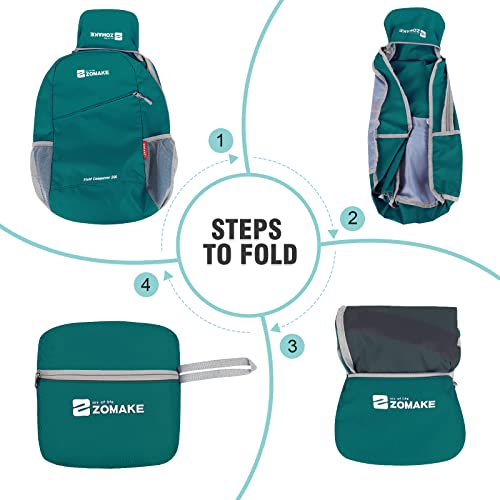 ZOMAKE Lightweight Packable Backpack 20L, Foldable Small Daypack for Hiking - color: Army Green