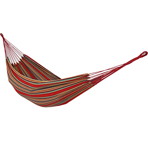 Sunnydaze Brazilian Double Hammock Without Stand, Portable, Sunset - color: Sunset