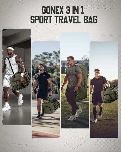 Gonex 130L Extra Large Duffel Bag, Convertible Travel Duffle - color: Army Green, size: 130L