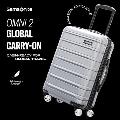 Omni 2 Airline Approved Carry-On Luggage – Stress-Free Size Meets 22x14x9" Requirements – For Fast Trips & Avoiding Baggage Fees – Dual 360° Spinner Wheels, USB Power Hub, Expands 1.5” – Lagoon Blue - color: Lagoon Blue, size: Carry-on Spinner