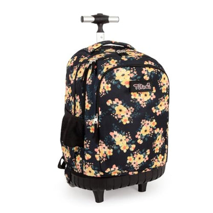 Tilami Rolling Backpack for Boys and Girls,Flowers - color: Flowers