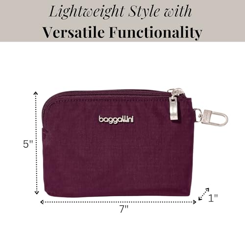 Baggallini On the Go Daily RFID Pouch - color: Mulberry