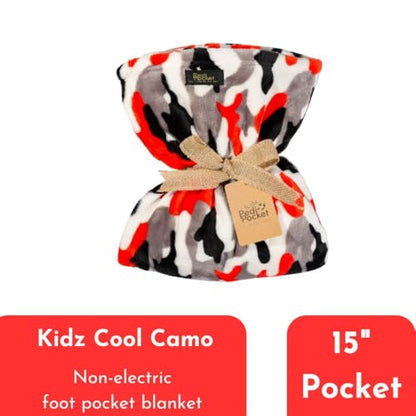PediPocket Original Patented Kidz 40" x 50" Cool Camo Foot Blanket - color: Cool Camo