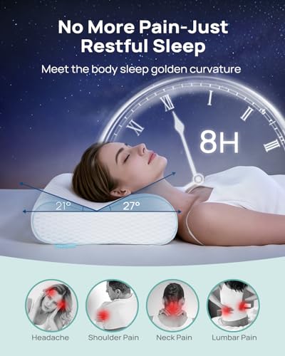 Releep Cervical Neck Pillow, Side Sleeper Pillow for Neck Pain Relief, Adjustable Contour Pillow for Sleeping, Ergonomic Memory Foam Pillow, Orthopedic Cooling Pillow Back Stomach Sleeping, Queen Soft - size: Queen Size: 23.6"L x 13.8"W Soft