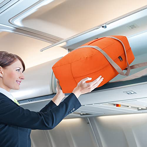 WANDF Personal Item Travel Bag, Carry On Duffle Bag Women - color: Orange