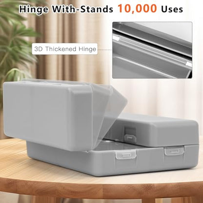 FYY Travel Pill Organizer, Pill Box Medicine Case-2pcs Grey - color: Grey, size: Large (1 Piece), Small (1 Piece)