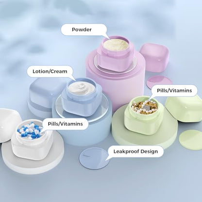 Travel Containers for Toiletries,TSA Approved 0.3 oz Travel Jars for Cream - size: 10ML(0.3oz)