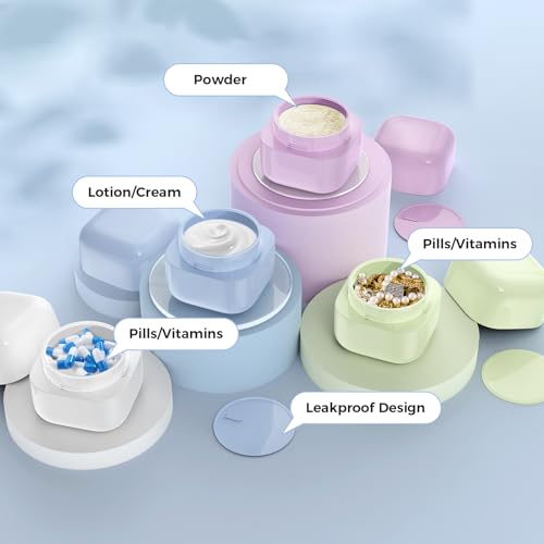 Travel Containers for Toiletries,4 Pack TSA Approved 1 oz Plastic Jars - size: 30ML(1oz)