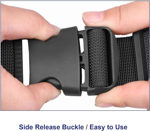 MAGARROW 60" Long Utility Luggage Straps with Buckle Adjustable (Black (4-Pack), 1.5" Wide - 60" Long) - color: Black (4-Pack), size: 1.5" Wide - 60" Long