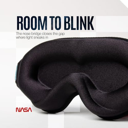 NASA Sleep Mask with LightBlock™ Barrier - color: Stellar Black & Lunar Grey