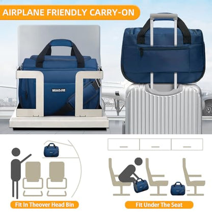 Underseat Carry On Luggage Bag, Lightweight Travel Tote Bag for Travel - color: Blue, size: 18IN