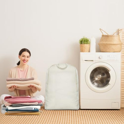 3pcs Cotton Laundry Hamper Baskets Replacement Liner Bags | Laundry bins Replaced Liner Bags, Breathable Laundry Drawstring Backpack Bags with Carrying Handles, Large Size, college - color: Beige,3pcs