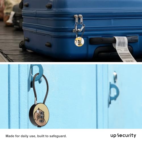 Small Combination Lock for Luggage, Gym Locker, Backpack Bag Zipper, Mini Combo Lock with Code, 5.12 Inch Steel Cable Padlock for Travel Suitcase (4-Mult, Gentle) - color: Mult, Gentle, 4-Pack