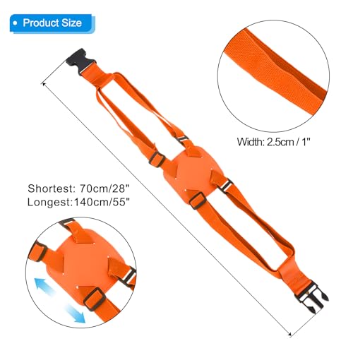 PATIKIL Luggage Straps Bag Bungee, High Elastic Suitcase Adjustable Belt Bag Bungee with Buckles for Baggage Handbag, Orange - color: Orange