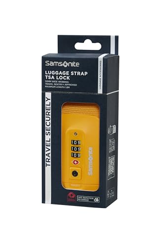 Samsonite - TSA Lock Luggage Strap, Yellow, Luggage strap with TSA lock - color: Yellow