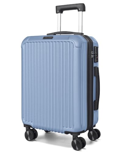 LIGHT FLIGHT 20 Inch Carry On Luggage 22x14x9 Airline Approved, Light Blue - color: Light Blue, size: Carry-On - 20"