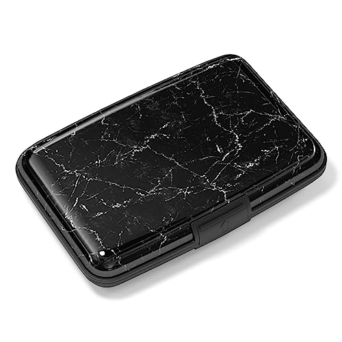 Rimilak Aluminuml Credit Card Holder,Black Mable - color: Black Mable
