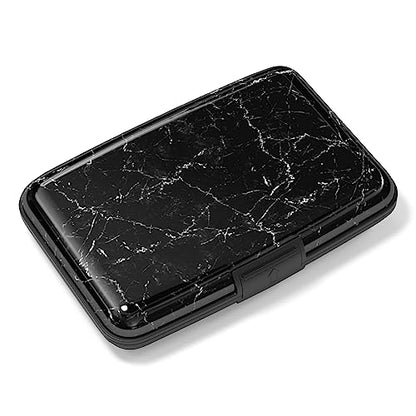 Rimilak Aluminuml Credit Card Holder,Black Mable - color: Black Mable
