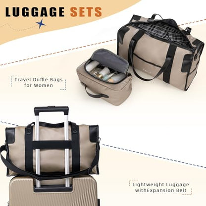 5 Piece Hardshell Luggage Set TSA Lock Spinner Wheels Champagne - color: Champagne, size: 5 piece