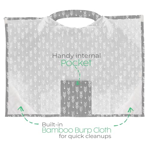 San Francisco Baby Nursing Cover – Breathable Breastfeeding Cover for Nursing, 360° Nursing Cover Up for Breastfeeding, Privacy Nursing Covers, Nursing Blanket for Breastfeeding – Luxury Gray - color: Luxury Gray