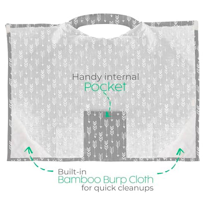San Francisco Baby Nursing Cover – Breathable Breastfeeding Cover for Nursing, 360° Nursing Cover Up for Breastfeeding, Privacy Nursing Covers, Nursing Blanket for Breastfeeding – Luxury Gray - color: Luxury Gray