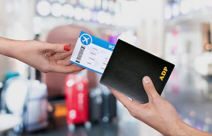Deluxe Personalized Monogrammed Black Leather RFID Passport Wallet - color: Black, style: Deluxe