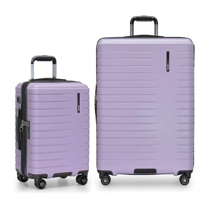 Traveler's Choice Archer Polycarbonate Hardside Spinner Luggage Set, Tie Down Straps, Light Purple, 2-Piece - color: Light Purple, size: 2-Piece Set