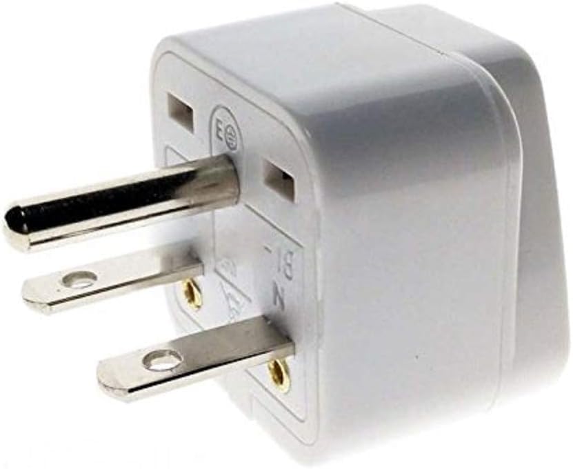 Toptekits White NEMA 6-15P Universal Plug Adapter 110-250V 15A,Universal World to North American US NEMA 6-15P Electrical Plug Adapter Converter (6-15P White) - style: 6-15P White