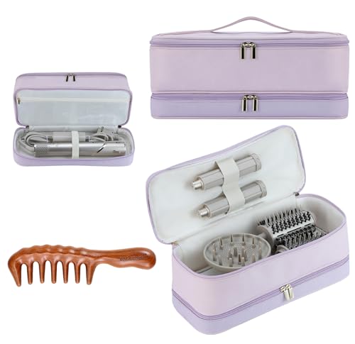 BAGCRAZY Travel Case for Shark FlexStyle & Dyson Airwrap, Purple - color: Purple