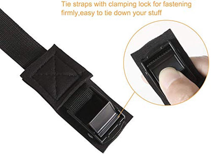Padded Cam Buckle Tie Down Straps, 1 in x 10 ft, 4 Pack - color: Black 4 Pack, size: 1"x10'