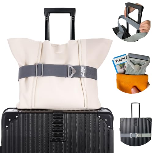 SOWPOPY Travel Belt Luggage Straps for Carry On Bag, Suitcases - color: DK-Grey