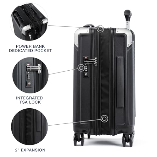 Travelpro Platinum Elite Hardside Carry-On Luggage, Black, 20-Inch - color: Shadow Black, size: Compact Carry-On 20-Inch