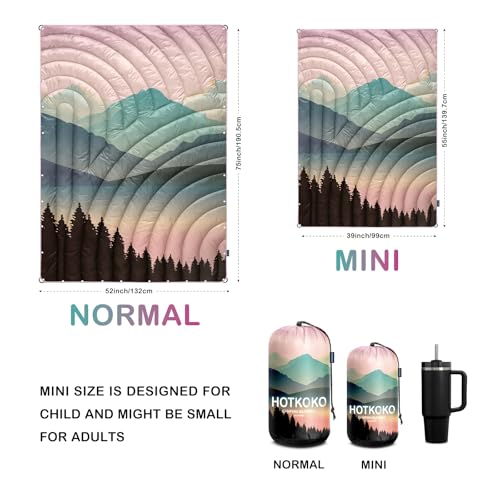 Puffy Camping Blanket Mini Camp Blanket Outdoor Camping Quilt - color: Cas-pink, size: 39x55"