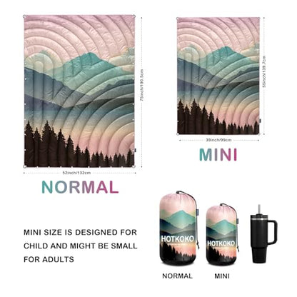 Puffy Camping Blanket Mini Camp Blanket Outdoor Camping Quilt - color: Cas-pink, size: 39x55"