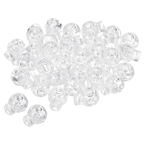PATIKIL Cord Locks, 30 Pack Ball Spring Toggle Stopper for Drawstring Bag Shoelaces, Translucent - color: Translucent