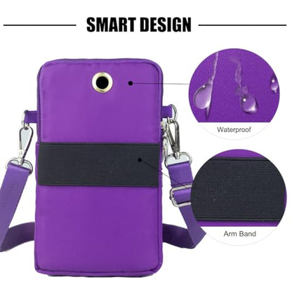 Small Crossbody Bags for Women, Universal Pouch Wallet Cell Phone Purse Lightweight Pockets Handbags Mini Shoulder Bag - color: 01 Purple
