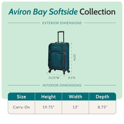 U.S. Traveler Aviron Bay Expandable Softside Luggage With Spinner Wheels, Purple, Carry-on 23-Inch - color: Purple, size: Carry-on 23-Inch