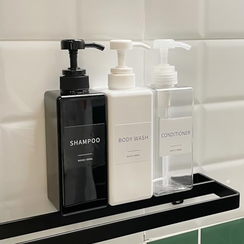 Shampoo and Conditioner Dispenser for Bathroom, Shower Soap Bottles Clear - color: Clear