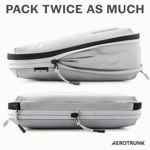 Aerotrunk Ultralight Compression Packing Cubes for Travel, 3-Pack, Grey - color: Grey, size: 3-Pack