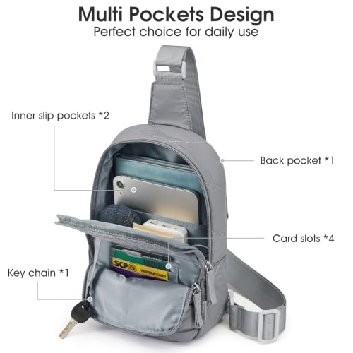 G4Free Small Crossbody Sling Bag for Women - color: Grey