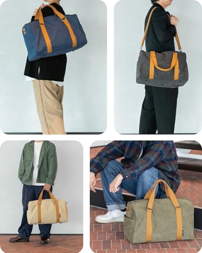 Japan Design Canvas Travel Duffel Bag - Carry-On, CanBoss (Brown) - color: Brown