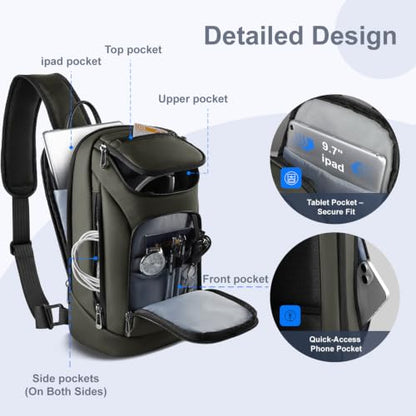 hk Sling Bag for Man, Waterproof Utility Crossbody Bag - color: Green