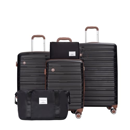 Travelhouse 5-Piece PP Hardside Luggage Set with Spinner Wheels & TSA Lock