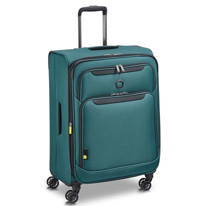 DELSEY PARIS Sky Max 3.0, 24 Inch Checked-Medium Luggage, Teal Blue - color: Teal Blue, size: Checked-Medium, 24 Inch