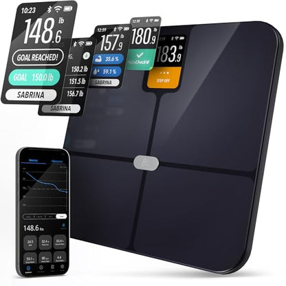 Greater Goods Smart Scale – Body Fat, BMI & Muscle Mass, Wi-Fi & Bluetooth - color: Black Smart Scale