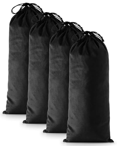 4 Pcs Single Shoe Bags for Travel, Velvet Bag, Black Beauty, 17.3x8.6 Inch - color: Black Beauty, size: 17.3"x8.6"