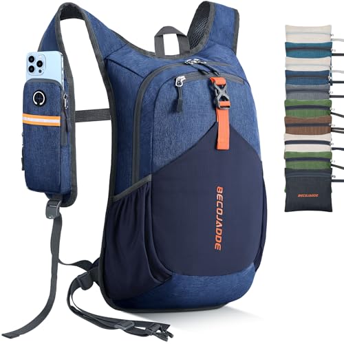 20L Small Hiking Backpack for Men Women Foldable Packable Back Pack Ultralight Hiking Daypack for Travel Camping Outdoor, Navy Blue - color: Navy Blue, size: 20L