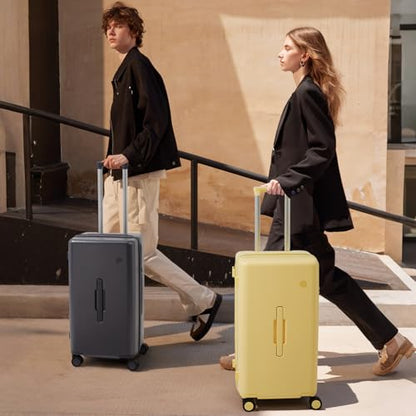 mixi 26'' Max Trunk Luggage Large Checked Luggage PC Hard Shell Rolling Travel Suitcases with Spinner Wheels & TSA Lock, Lark Yellow - color: Lark Yellow, size: 26 Inch Max